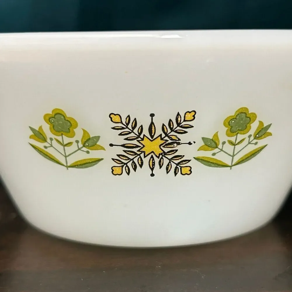 Anchor Hocking Fire King Meadow Green Soup Bowl With Handle